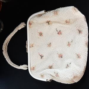 Vintage Reversable Glass Bead Handbag Purse